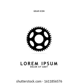 Gear icon vector isolated on white background.