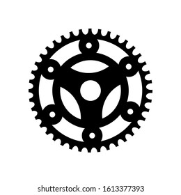Gear icon vector isolated on white background