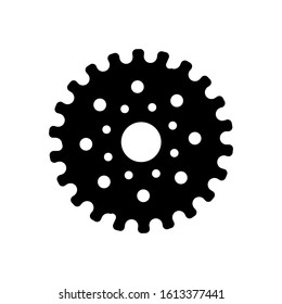 Gear icon vector isolated on white background