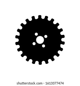 Gear icon vector isolated on white background