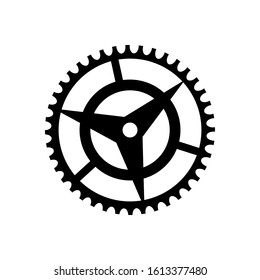 Gear icon vector isolated on white background