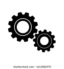 Gear icon vector isolated on white background