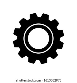 Gear icon vector isolated on white background