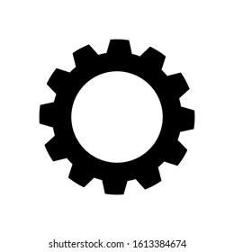 Gear icon vector isolated on white background