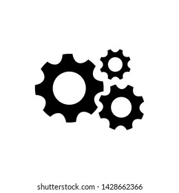 Gear Icon Vector Logo Flat Design