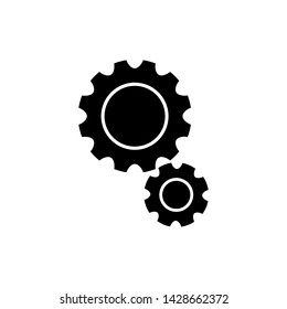Gear Icon Vector Logo Flat Design