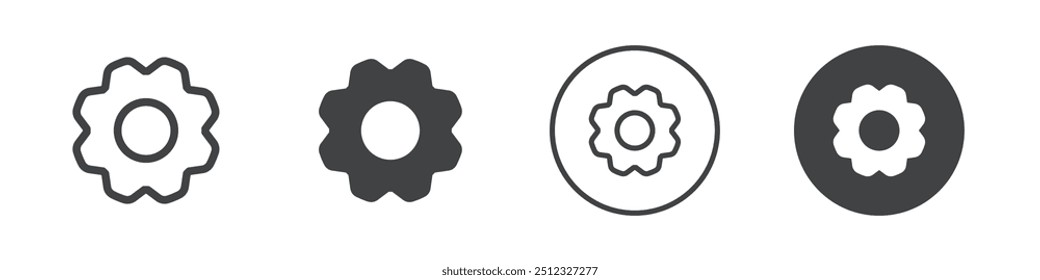 Esquema del logotipo del Vector del icono del engranaje