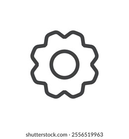 Gear icon Vector logo outline