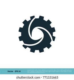 Gear Icon Vector Logo Template Illustration Design. Vector EPS 10.
