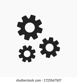 Gear icon vector . Mechanical sign
