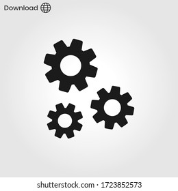 Gear icon vector . Mechanical sign