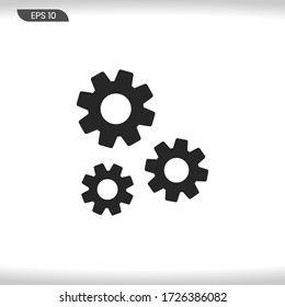 Gear icon vector . Mechanical sign
