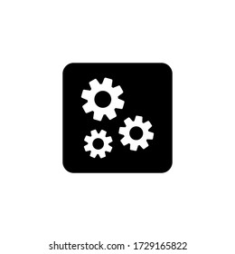 Vector de icono de engranaje. Signo mecánico