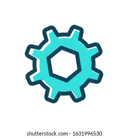Gear icon vector on white background