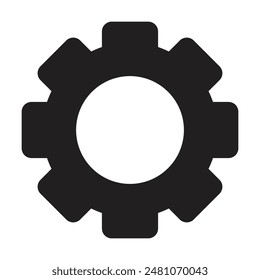 gear icon vector on white background