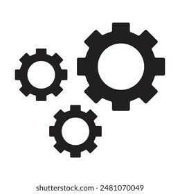 gear icon vector on white background