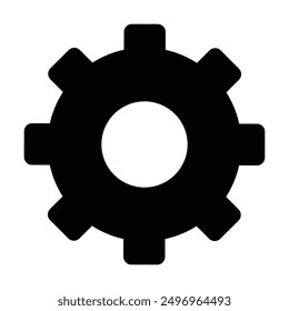 Gear icon vector on white background