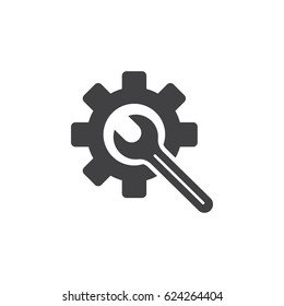 Gear icon. vector on white background
