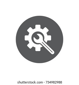 Gear icon. vector on white background.