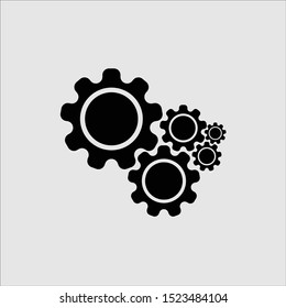 Gear icon vector Represents the company's driving factors, vector illustration