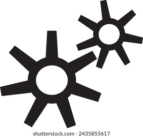 Gear icon vector Represents the company's driving factors, vector illustration. Eps10.