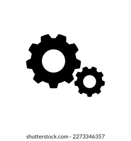 Gear icon vector. Service work symbol. Illustration on white background.