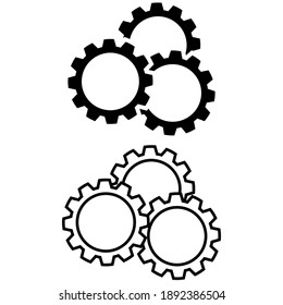 Gear icon vector set. clockwork illustration sign collection. Mechanics symbol.