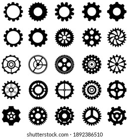
Gear icon vector set. clockwork illustration sign collection. Mechanics symbol.