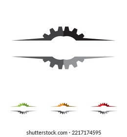 Gear icon vector set. clockwork illustration sign collection. Mechanics symbol.