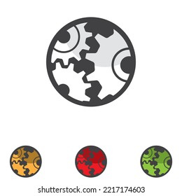 Gear icon vector set. clockwork illustration sign collection. Mechanics symbol.