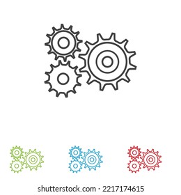 Gear icon vector set. clockwork illustration sign collection. Mechanics symbol.