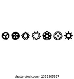 Gear icon vector set. clockwork illustration sign collection. Mechanics symbol.