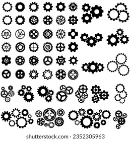 Gear icon vector set. clockwork illustration sign collection. Mechanics symbol.