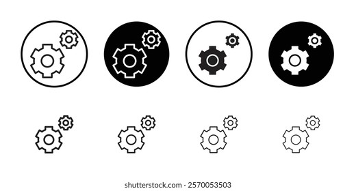 Gear icon Vector set outline