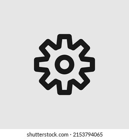 Vector de icono de engranajes. Icono de configuración. Ilustración del logotipo en fondo blanco. Diseño plano.