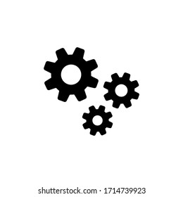 Gear icon vector. Settings, cog icon vector isolated