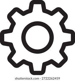 Icono de engranaje Configuraciones de Vector Configuración de símbolo Ilustración de arte de línea de rueda dentada