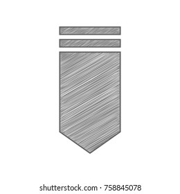 Gear icon. Vector. Shaded gray icon on white background. Isolated.