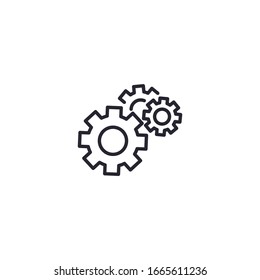 gear Icon vector sign isolated for graphic and web design. gear symbol template color editable on white background.