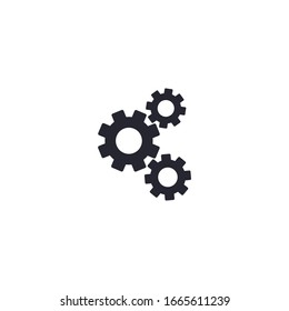 gear Icon vector sign isolated for graphic and web design. gear symbol template color editable on white background.