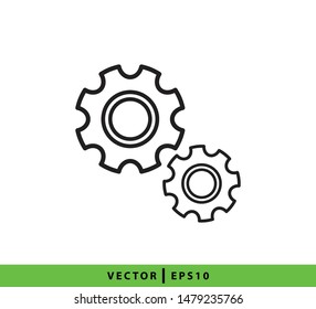 Gear icon vector sign logo illustration