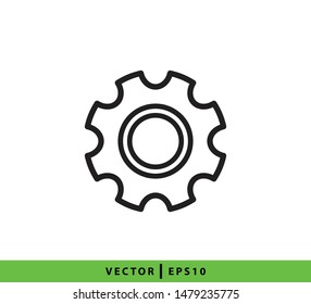 Gear icon vector sign logo illustration