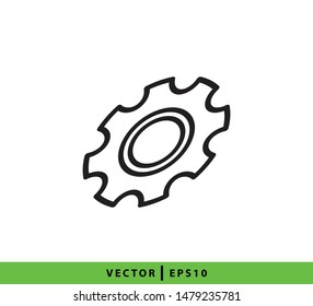 Gear icon vector sign logo illustration