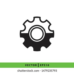 Gear icon vector sign logo illustration