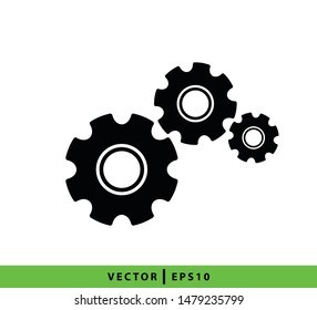 Gear icon vector sign logo illustration