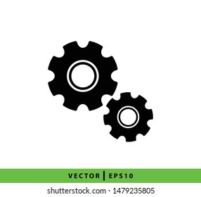 Gear icon vector sign logo illustration