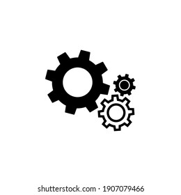 Gear Icon vector. Simple flat symbol on white background