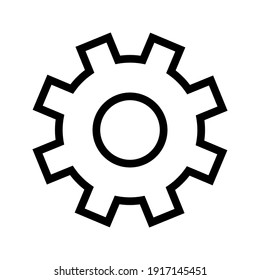 gear Icon vector. Simple flat symbol. Perfect Black pictogram illustration on white background.