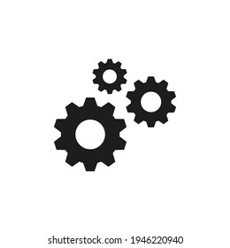 Gear icon vector. Simple settings sign