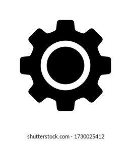 gear icon vector symbol on white background.